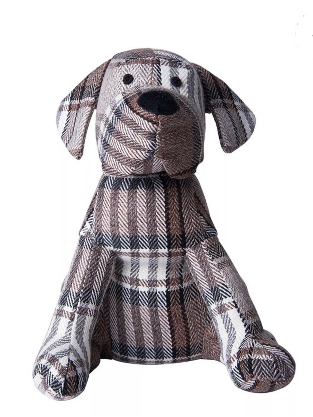 Elements Plaid Dog Door Stopper 11.02"H x 8"W Farmhouse Decor